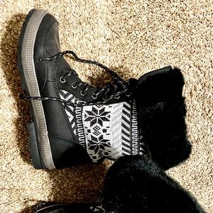 Glacier Black Weather Boots; Snow/Rain